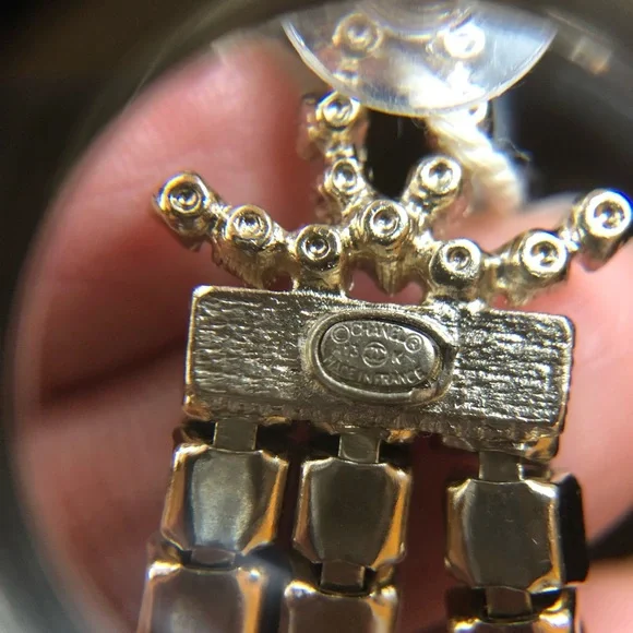 Authentic Chanel 13K CC Multicolor Crystal Drop Earrings - Picture 4 of 4